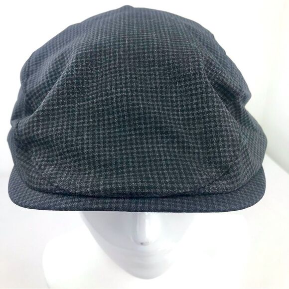 Tilly Endurables Gray Blue Plaid Newboy Peaky Blinders Fleece Earflap Cap - Picture 4 of 14